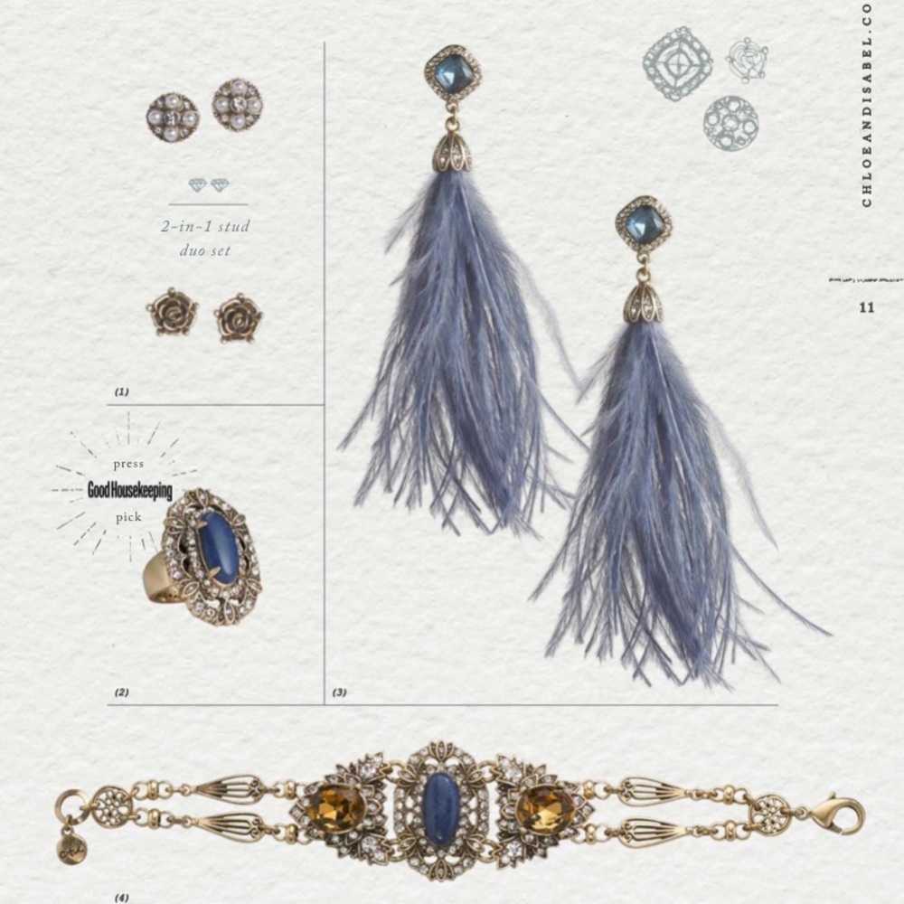 Chloe and Isabel royal thistle earrings - Picture 2 of 4